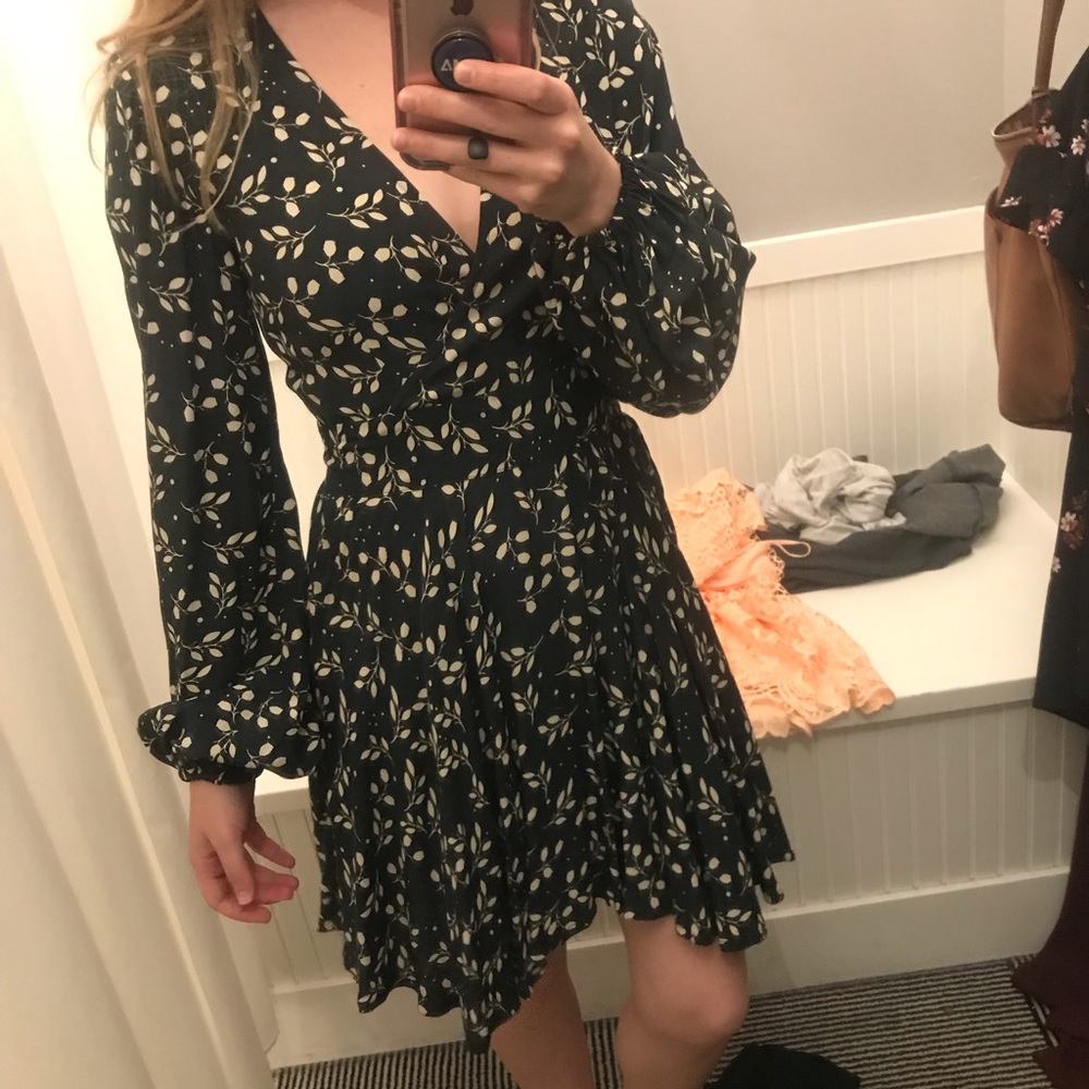 Olive Green & Leaves La Confection Dress